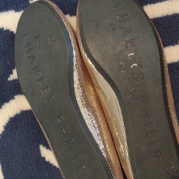 Charles Phillip like new gold loafers - Picture 4 of 4